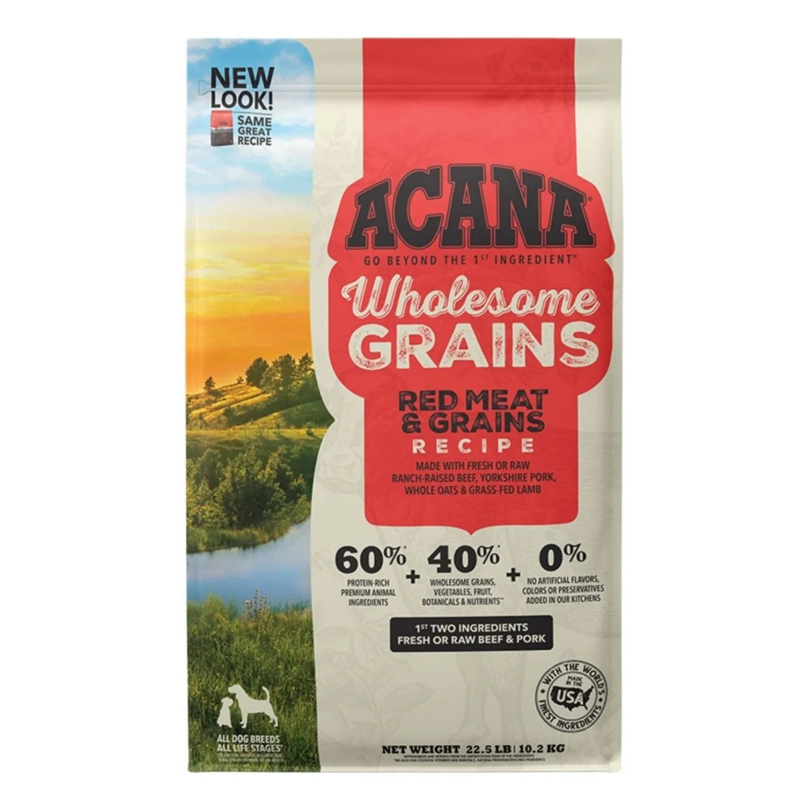 Acana Dog Wholesome Grains Red Meat + Grains, 22.5 lb