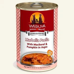 Weruva Dog Marbella Paella With Mackerel And Pumpkin in Aspic, 14 oz each, Case of 12