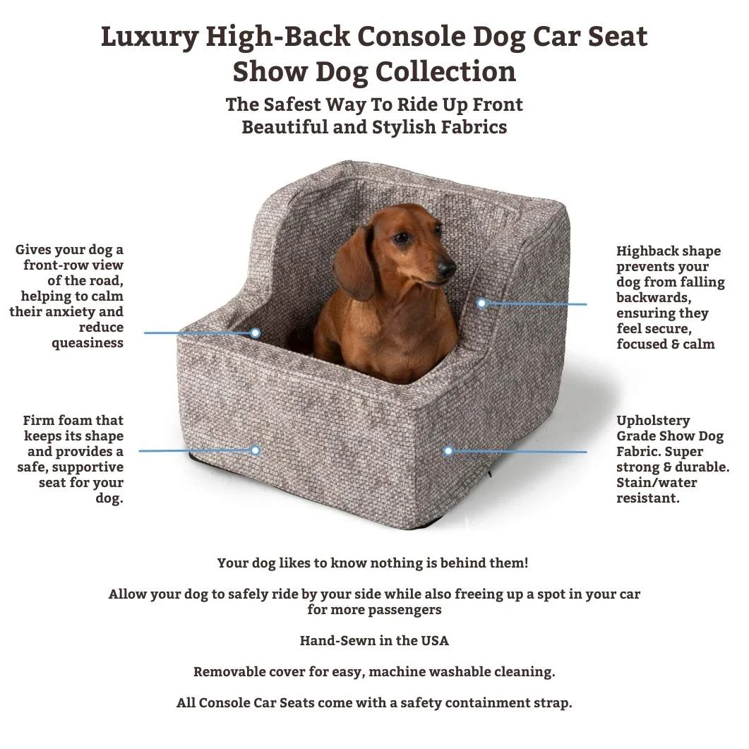 Luxury High-Back Console Dog Car Seat- Show Dog Collection - Image 2
