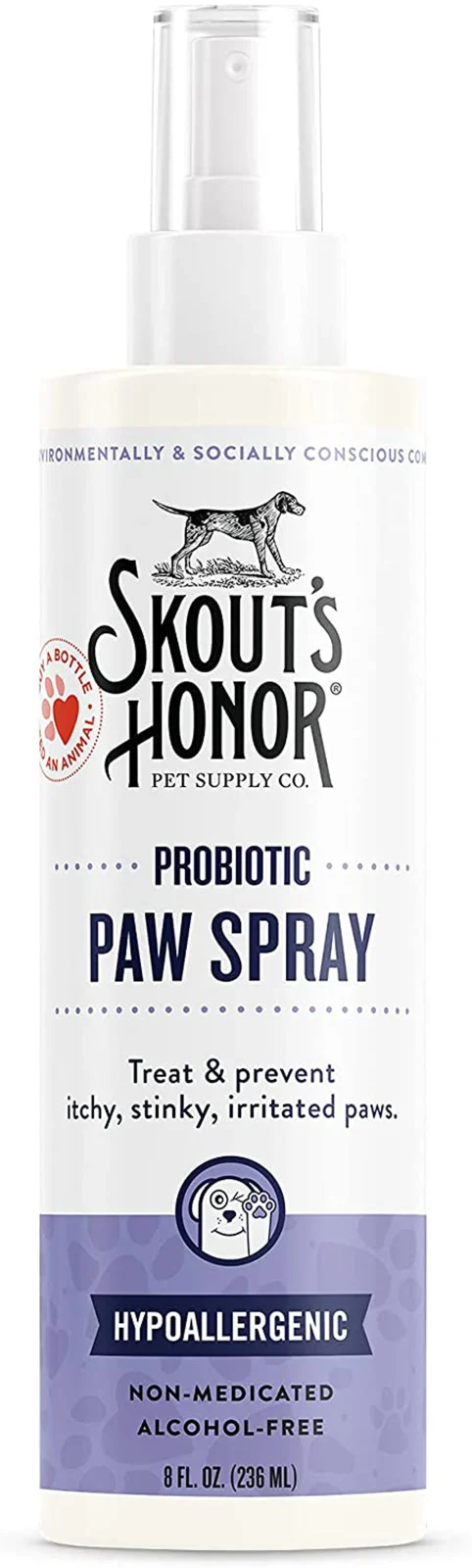 Skouts Honor Dog Cat Probiotic Paw Spray 8 oz