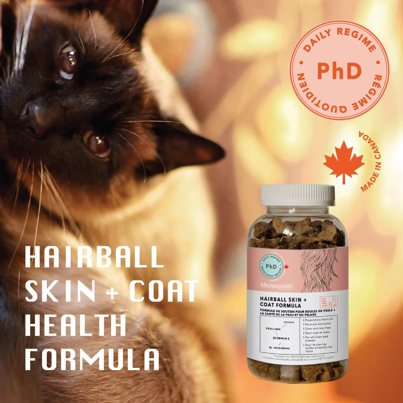 MicrocynAH PHD Skin & Coat Health Chews for Cats - Image 2