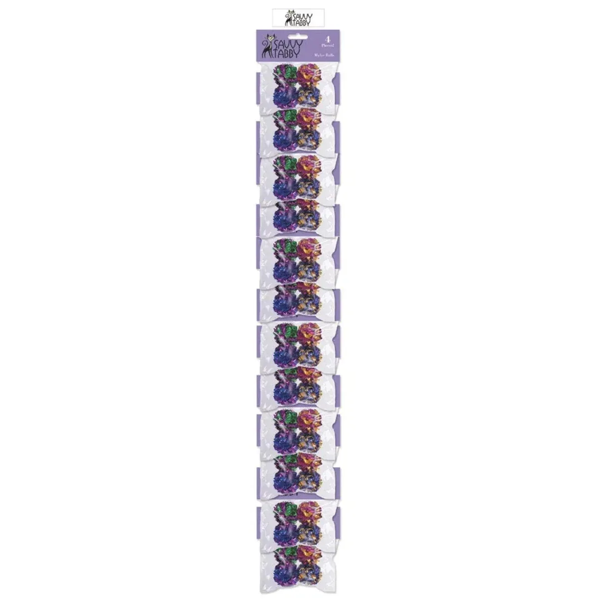 ST Mylar Ball Clip Strip 12 ct