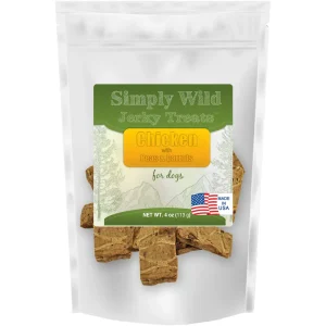 Simply Wild USA Jerky Treats - Chicken with Peas & Carrots (4 oz)