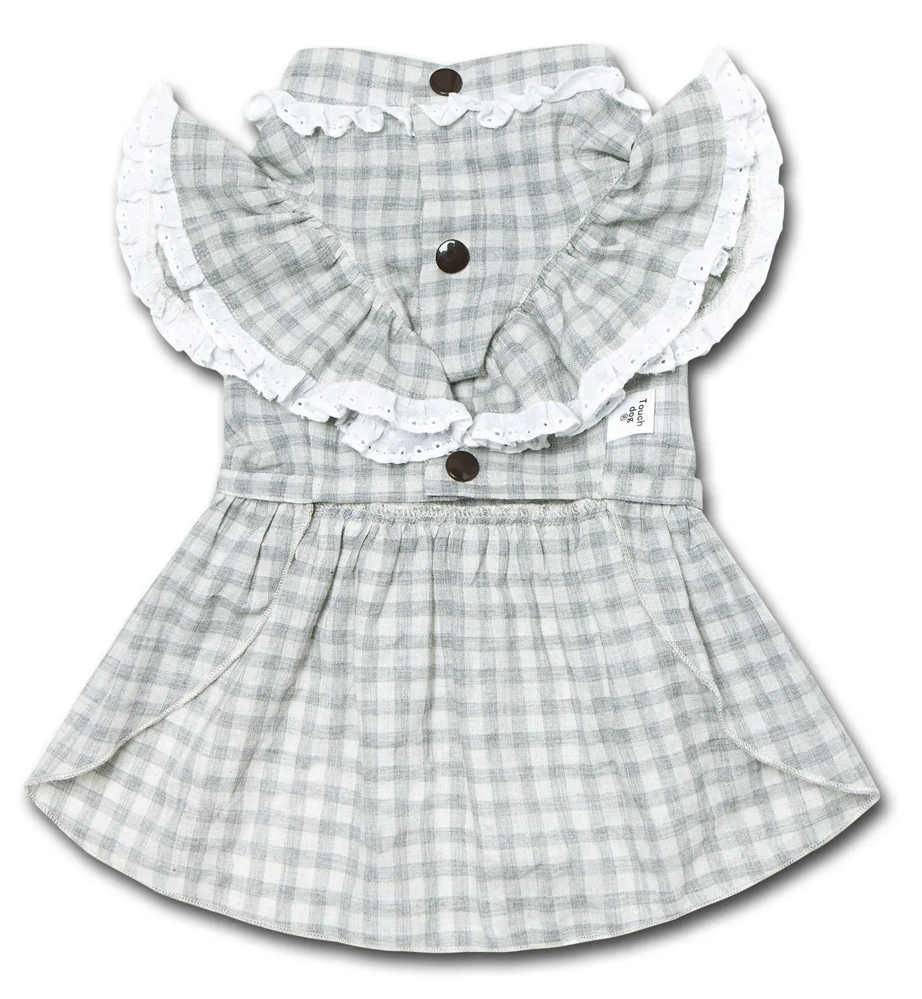 Touchdog 'I love Poochi' Classical Plaid Fashion Designer Dog Dress - Image 2