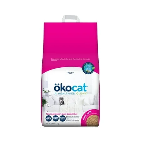 Okocat Super Soft Clumping Unscented Natural Wood Plant-Based Cat Litter - Image 2