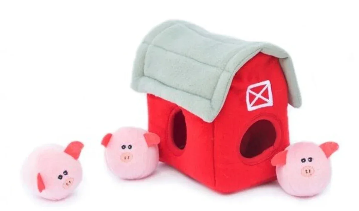 ZippyPaws Zippy Burrow Barn with Pig Bubble Babies - Image 2