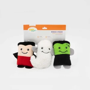 ZippyPaws Halloween Miniz Monsters, 3-Count