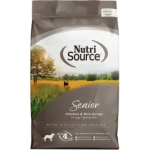 NutriSource Senior Dry Dog Food Chicken & Rice 12 lb