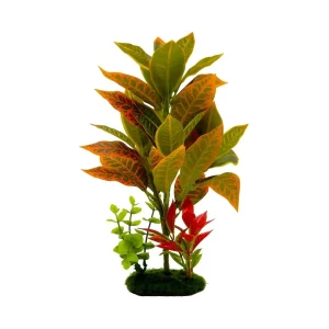 Blue Ribbon Pet Products Tropical Gardens Croton Petra Aquarium Plant, 11.5 in