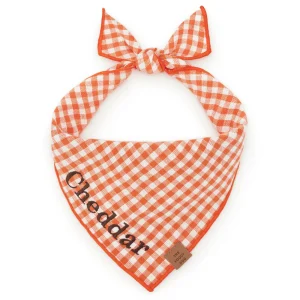Cider Gingham Dog Bandana