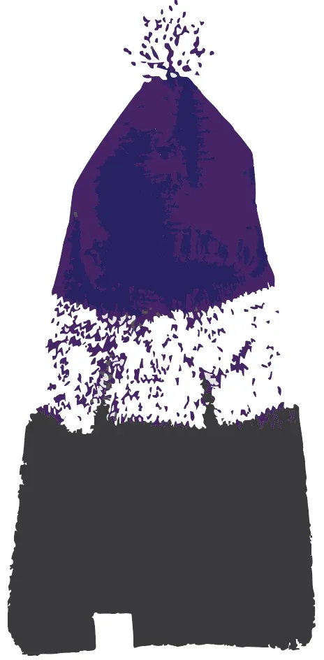 Colby Hoodie Sweater - Marled Purple - Image 2