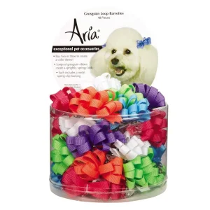 AR Grosgrain Barrette Canister 48 ct