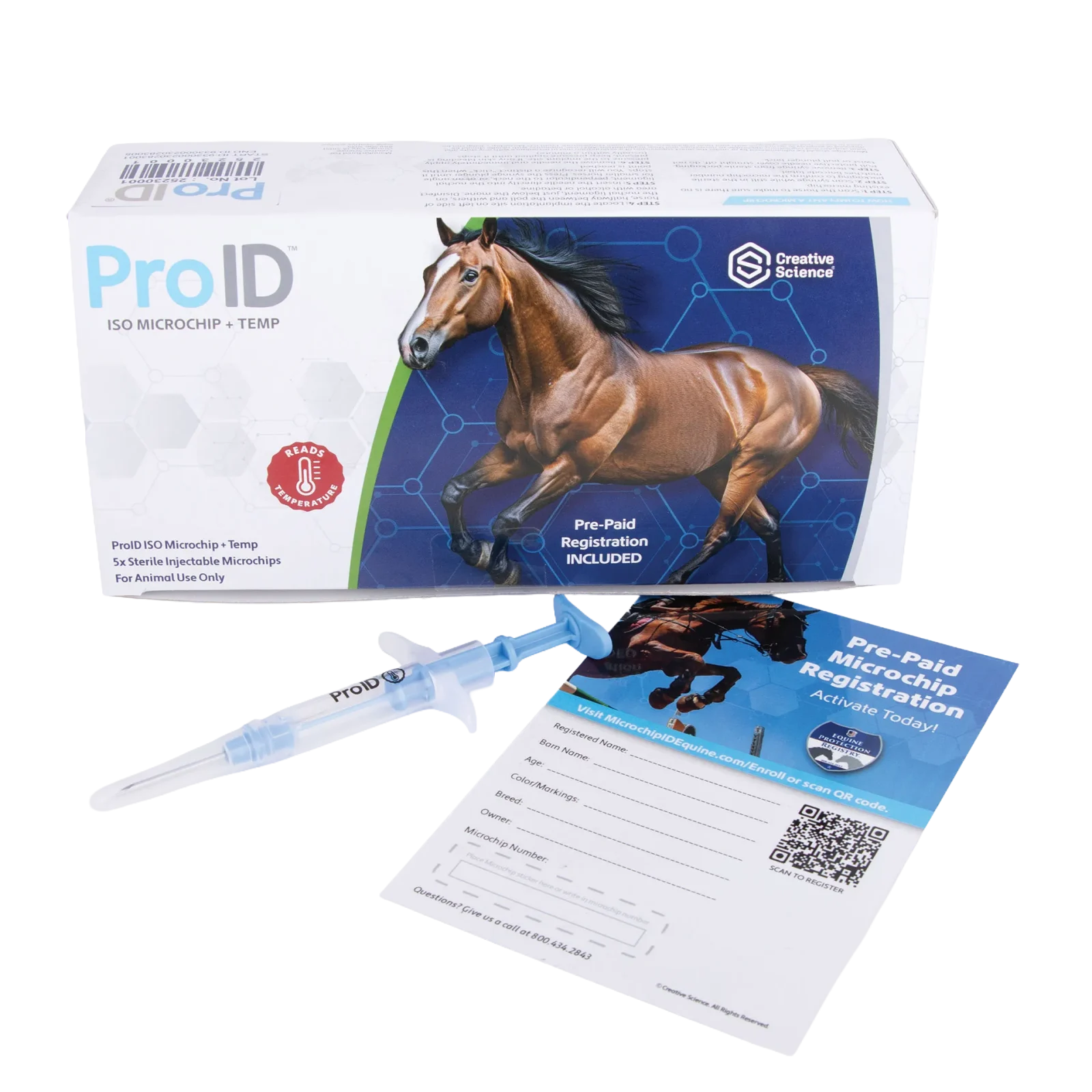 ProID® ISO Microchip + Temp 5ct. Lifetime Registration