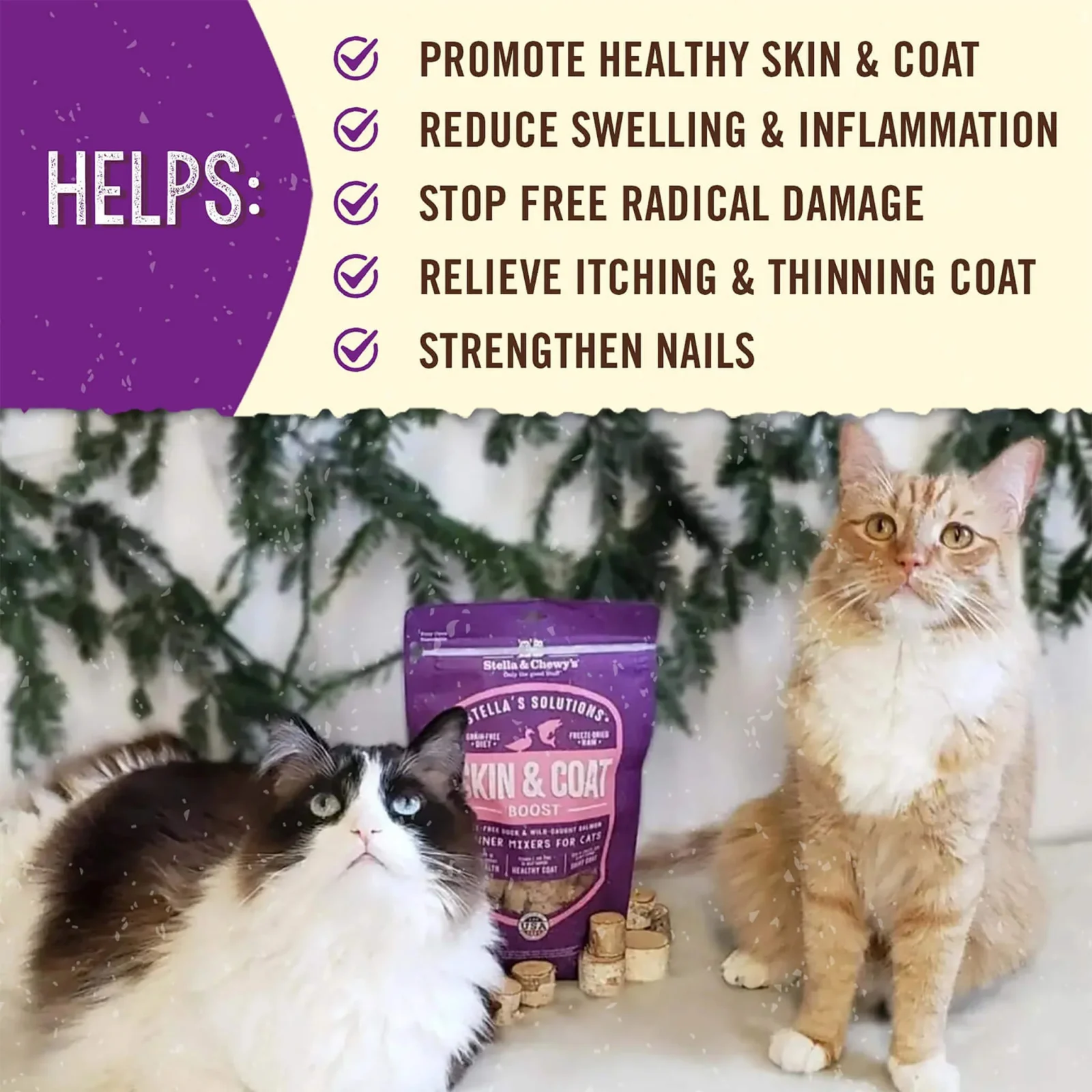 Stella & Chewy's Stella's Solutions Skin & Coat Support Freeze Dried Cat Food - Image 2