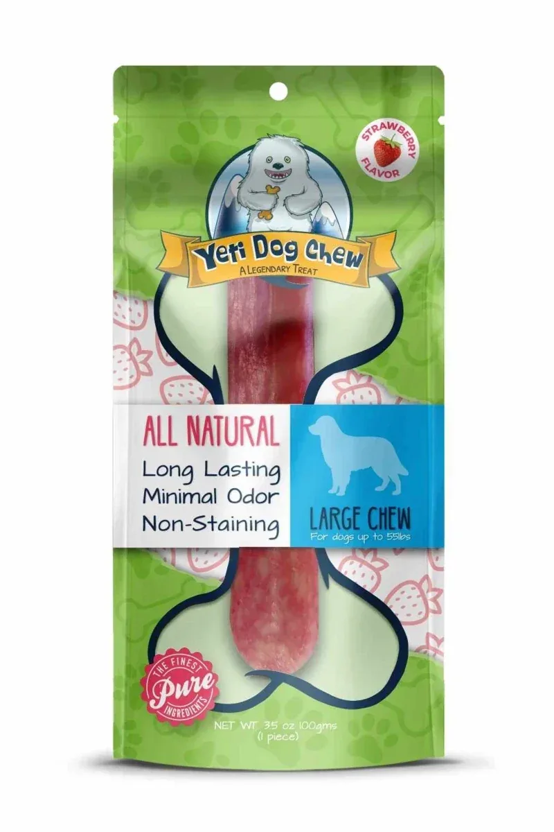 Yeti Dog Chews Strawberry Large Chews 1 ct 3.5 oz