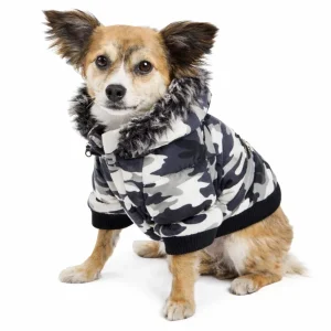 Pet Life ® Classic Metallic Fashion 3M Insulated Dog Coat Parka w/ Removable Hood