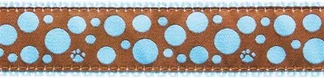 Polka Paws -- Light Blue on Brown