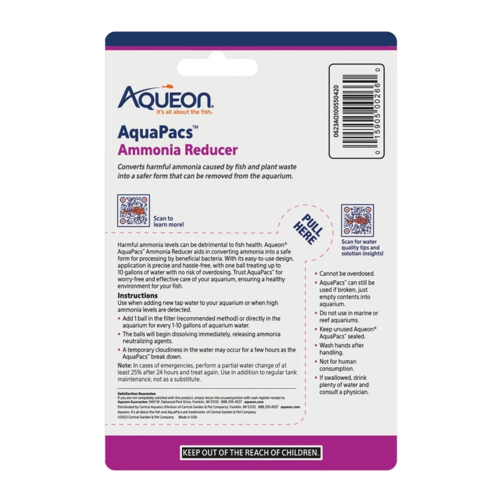 Aqueon AquaPacs Ammonia Reducer 4 ct - Image 2