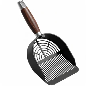 Petverse Stainless Steel Line Pattern Scooper for Cats