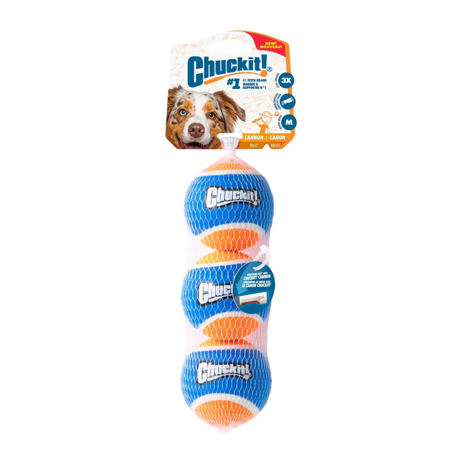 Chuckit! Cannon Ball Small Dog Toy Balls for Fetch, 3 Pack - Image 2