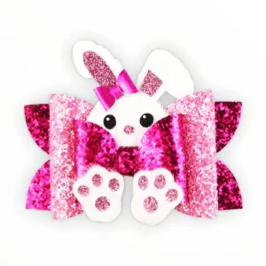 Peekaboo Bunny Bow Hair Clip for Dogs by Bark Fifth Avenue