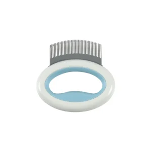 M Pets Mini Comb for Dogs and Cats (White/Light Blue)