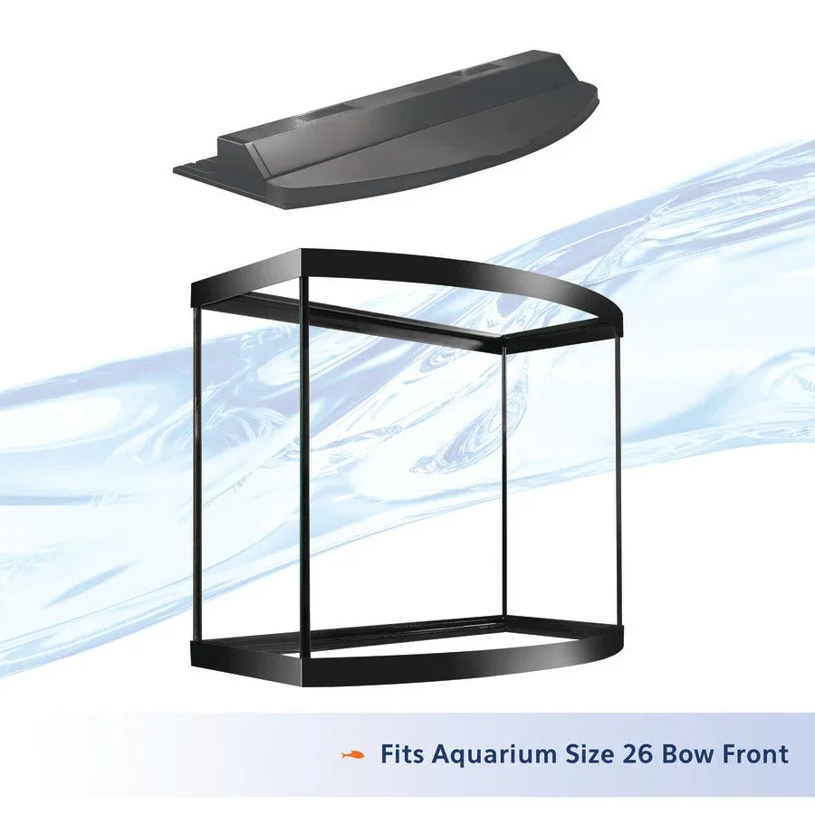 Aqueon T8 Fluorescent Deluxe Full Hoods Black 26 Bow - Image 2