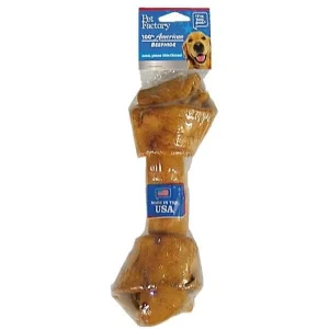 Pet Factory American Beefhide Basted Bone Chicken Flavored Natural Dog Chew