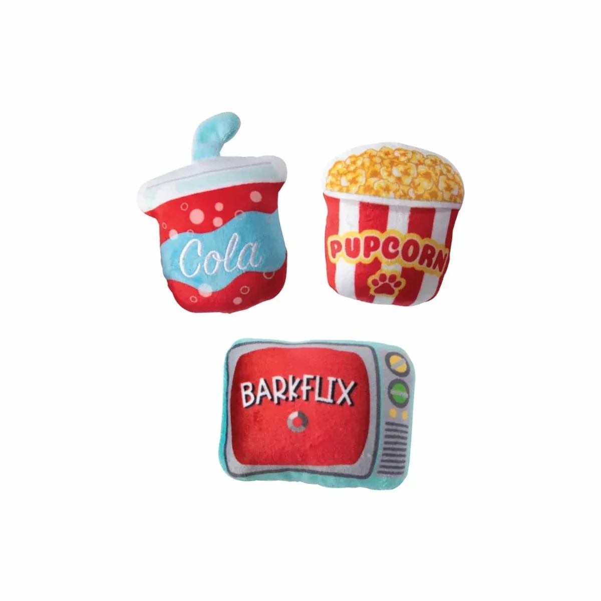 PetShop by Fringe Studio Barkflix Dog Toy Set Small, 3-Count