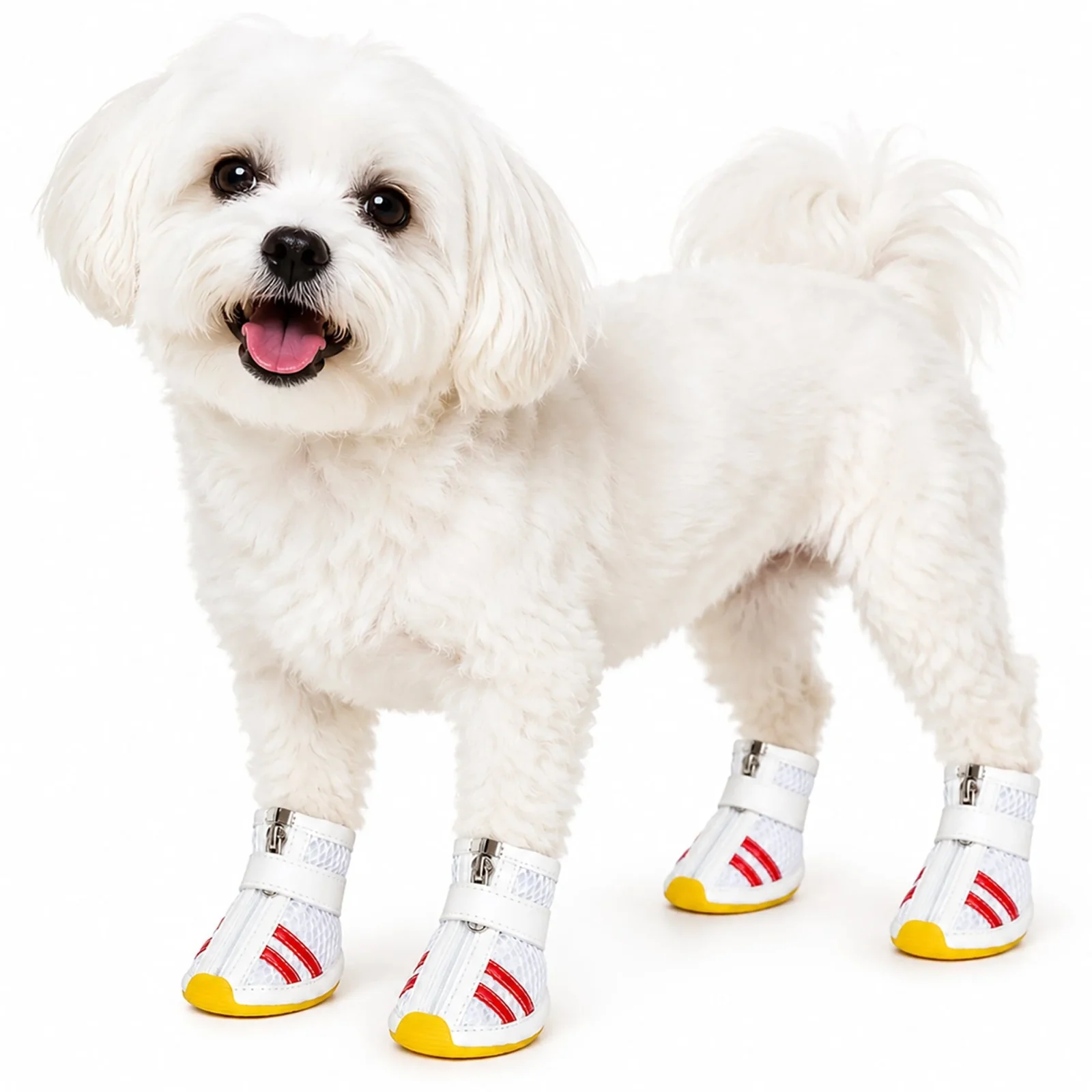 Pet Life ® Air-Mesh Breathable and Lightweight Running Dog Shoes Sneakers - Set of 4 - Image 2