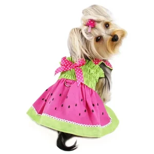 Juicy Watermelon Sundress for Dogs with Large D-Ring - Klippo Pet
