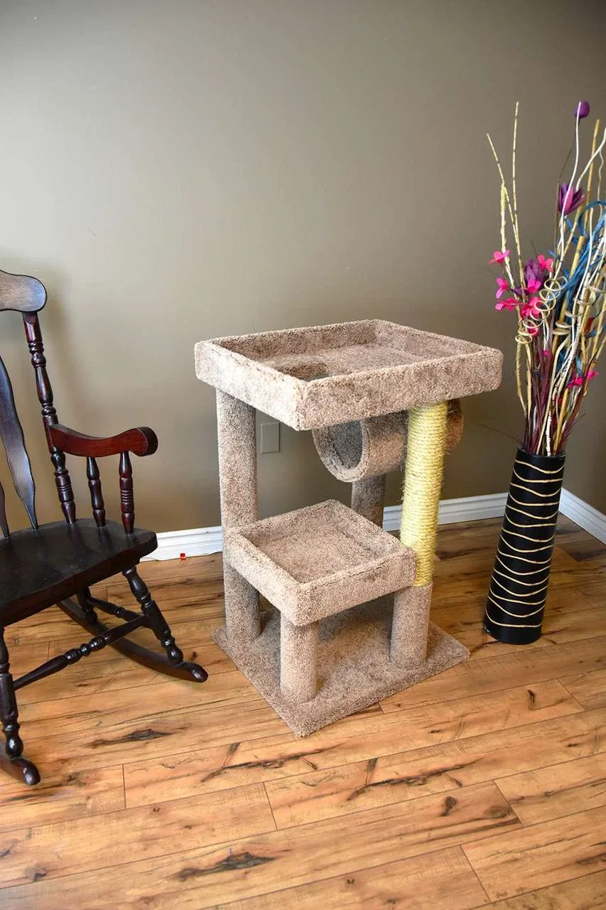 Premier Cat Lounger for Big Cats — Solid Wood Elevated Lounge Perch
