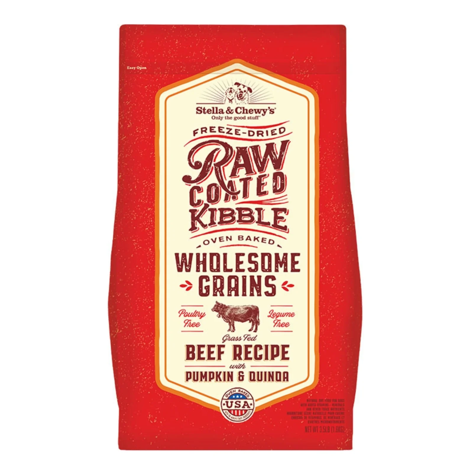 Stella & Chewy's Dog Wholesome Grain Raw Coated Beef, 22 lb