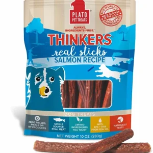 Plato Thinkers Freeze-Dried Salmon - 100% Pure Single-Ingredient Training Dog Treats for Dogs (18 oz)