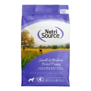 NutriSource Small & Medium Breed Puppy Dry Dog Food Chicken & Rice 12 lb