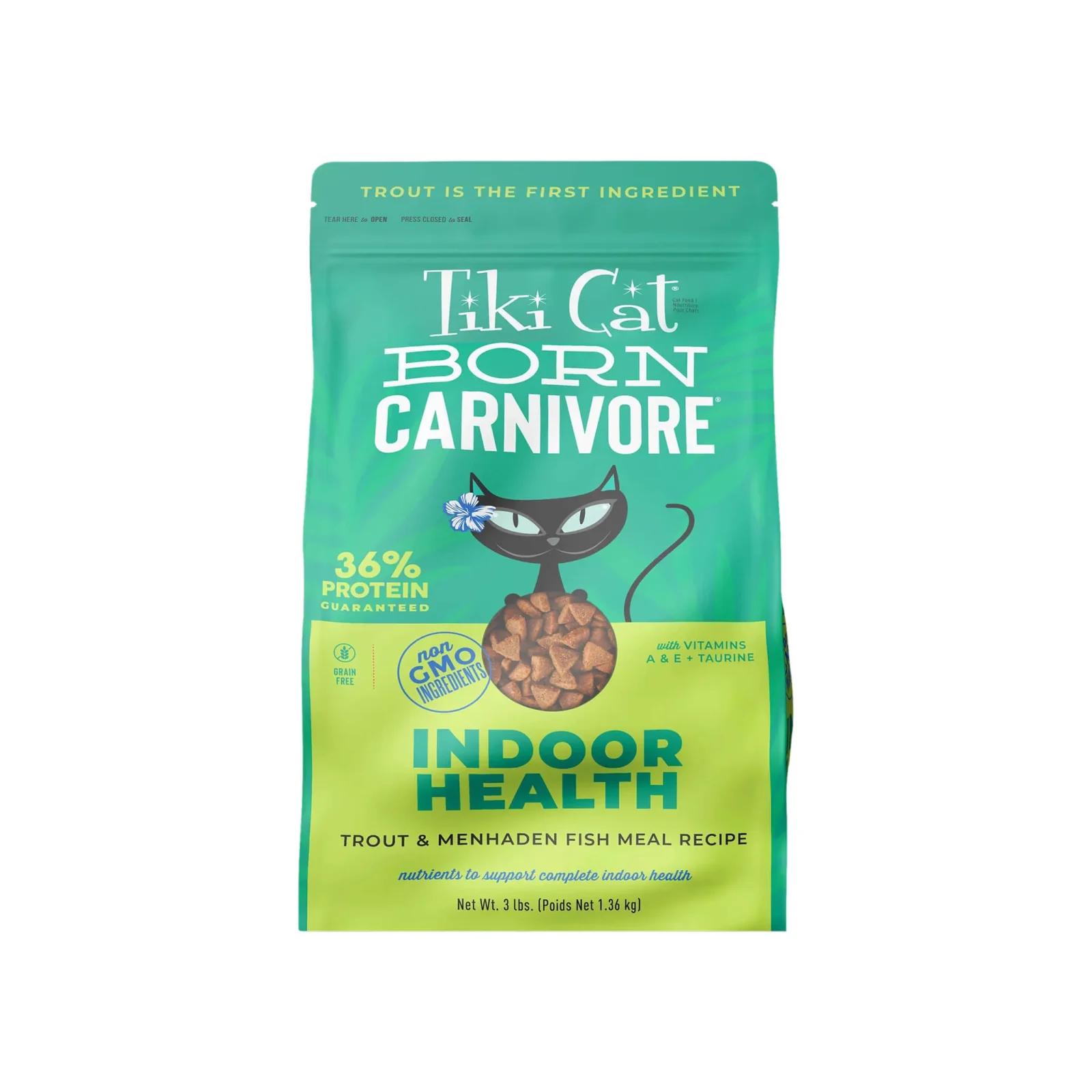 Tiki Cat Born Carnivore Indoor Health Grain Free Dry Cat Food - Image 2