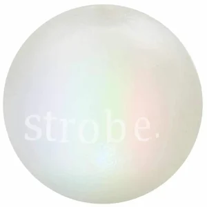 Planet Dog Orbee-Tuff Strobe Ball Light Up Dog Toy, White