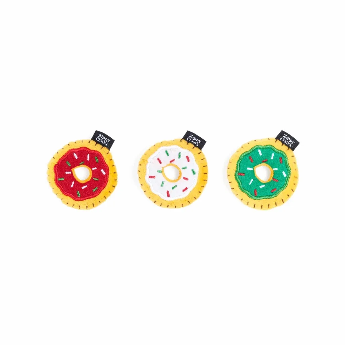 ZippyClaws Holiday Mini Donutz Cat Toy, 3-Count - Image 2