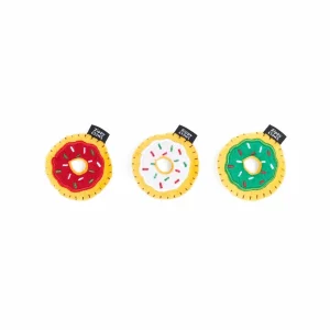 ZippyClaws Holiday Mini Donutz Cat Toy, 3-Count