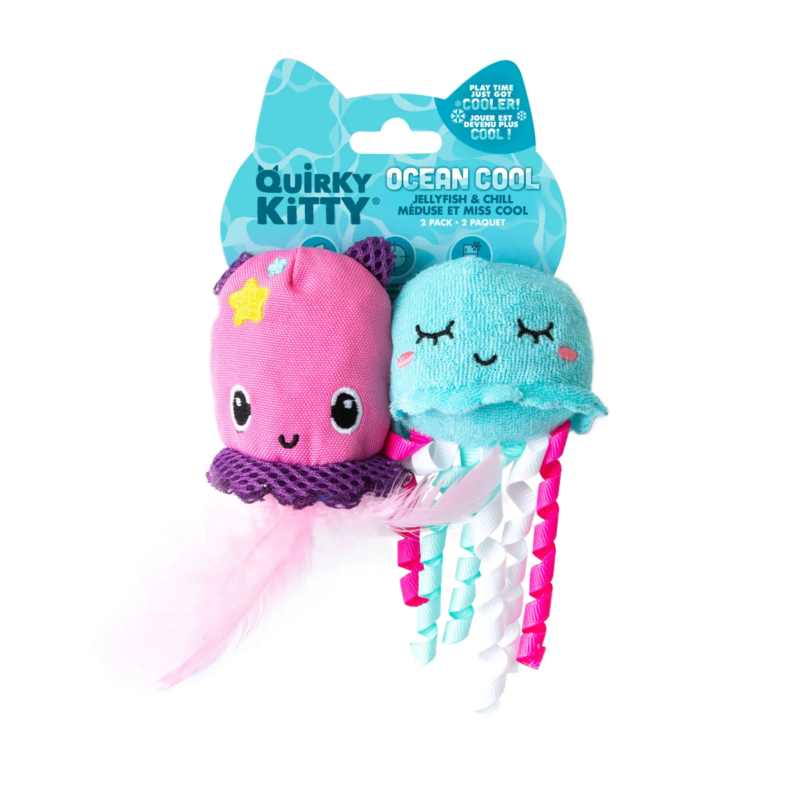 Quirky Kitty Jellyfish & Chill 2-Pack Cat Toys with Catnip - Image 2