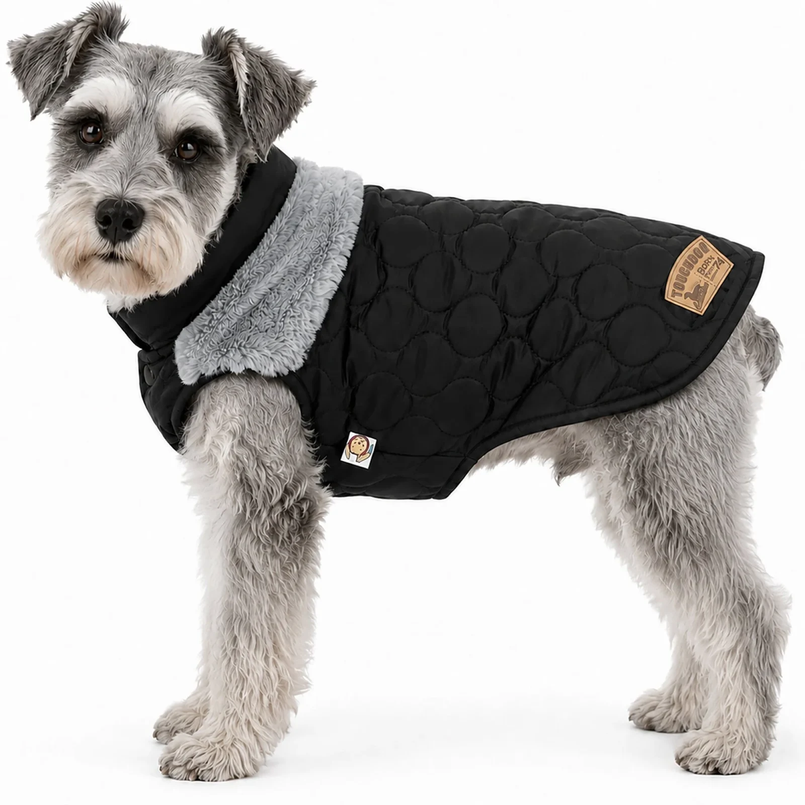 Touchdog 'Furrost-Bite' Fur and Fleece Designer Fashion Dog Jacket