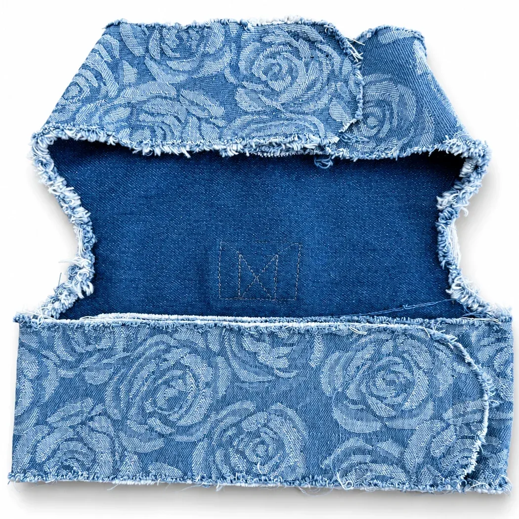Printed Rose Denim Harness - Image 2