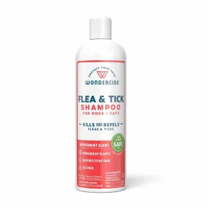 Wondercide Flea & Tick Shampoo for Dogs + Cats - 12 oz. liquid shampoo - Peppermint