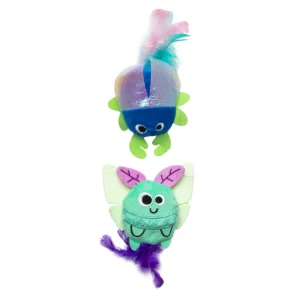 Quirky Kitty Luna Bugs 2pk – Glow-in-the-Dark Cat Toys with Catnip & Silvervine