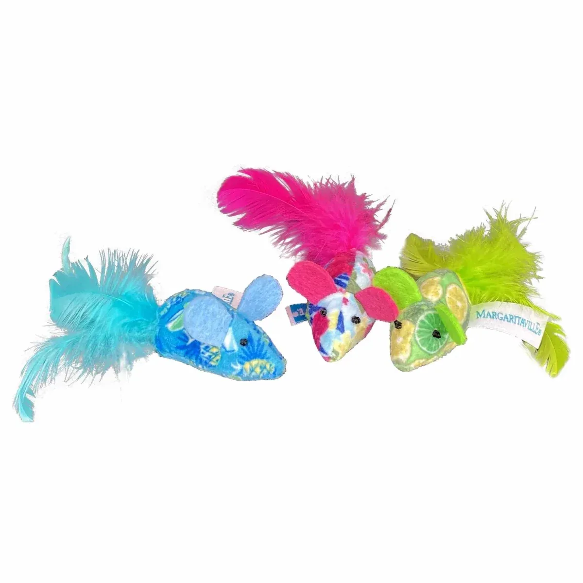 Multipet Margaritaville Mice Cat Toy, 6.5 in, 3-Count - Image 2