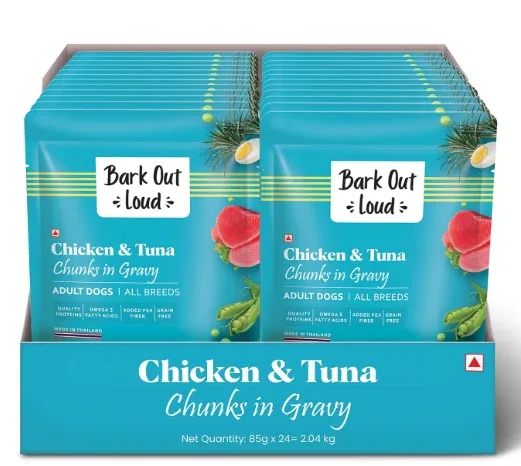 Bark Out Loud Chicken & Tuna Chunks Gravy Adult Dog Wet Food - Image 2