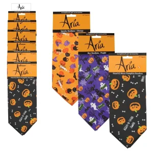AR Halloween Bandanas Clip Strip, 12-Count