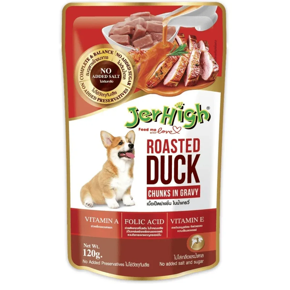 JerHigh Roasted Duck in Gravy Wet Food, SmartHeart Roasted Duck in Gravy Adult Dogs Wet Food Combo - Image 2