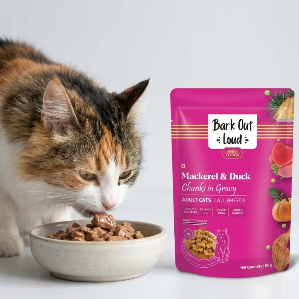 Bark Out Loud Mackerel & Duck Chunks Gravy Adult Cat Wet Food - Image 2
