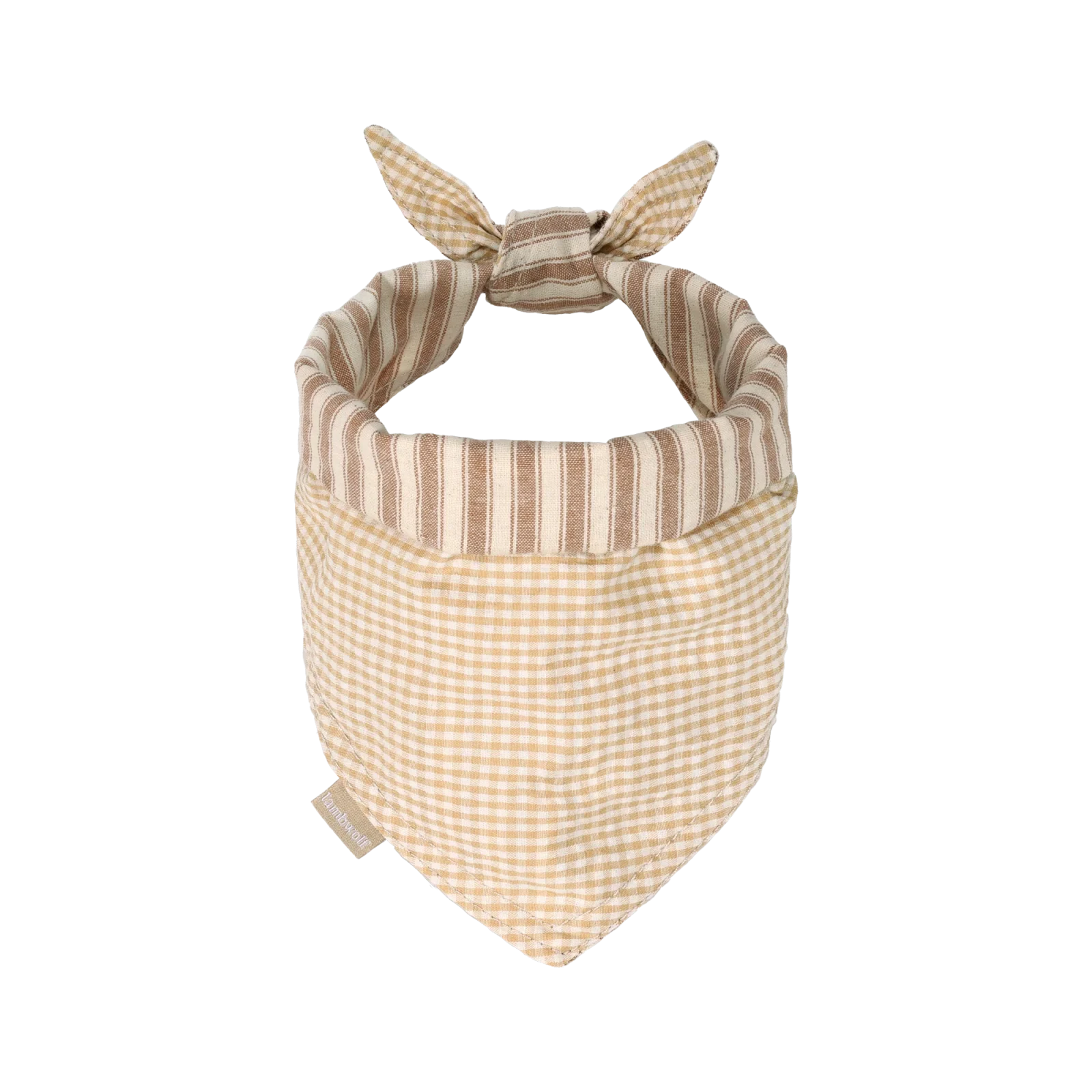 Mocha Stripe Dog Bandana - Image 2
